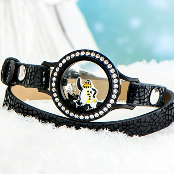 Origami Owl Penguin Locket Wrap Bracelet Nwt